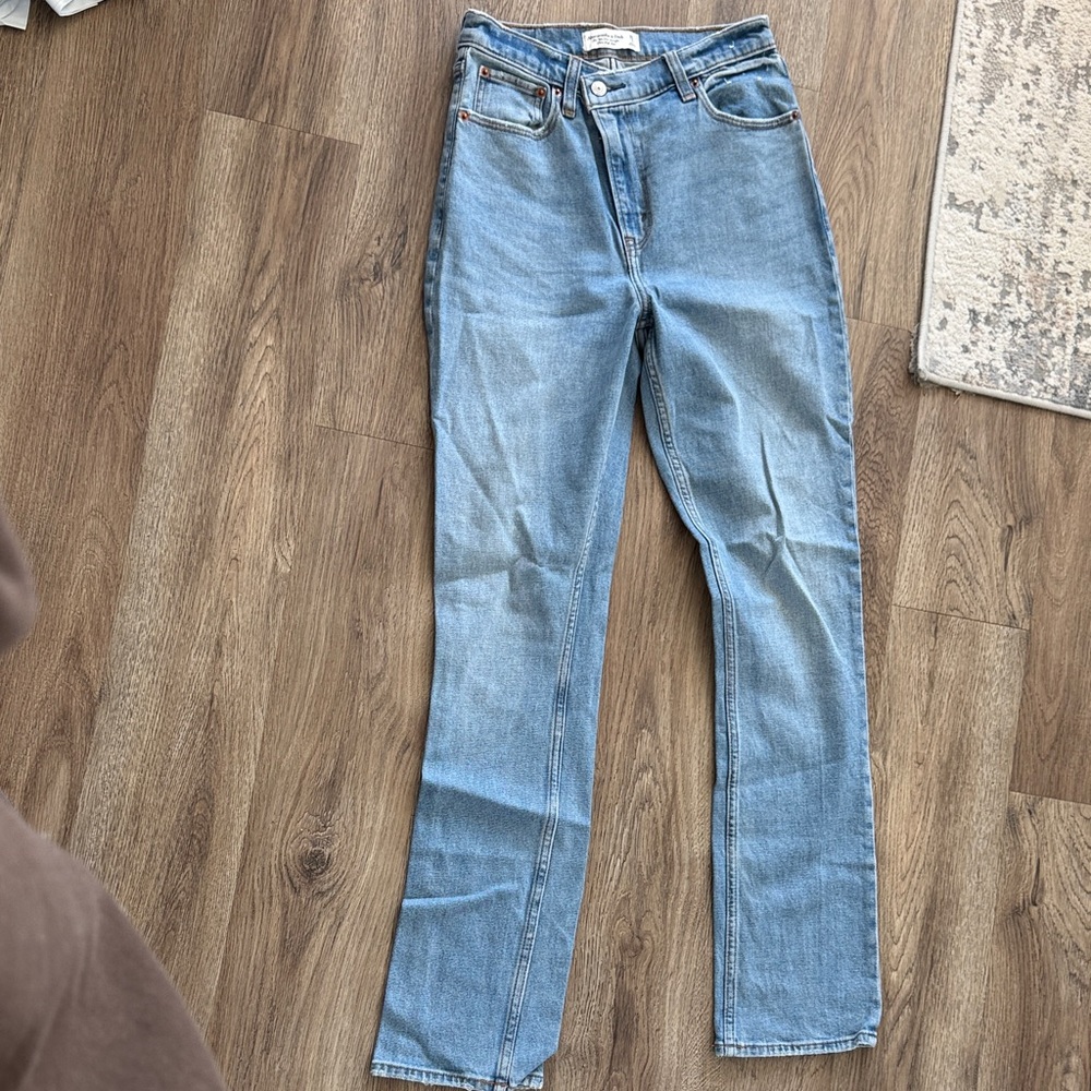 Abercrombie  90’s slim straight ultra high rise Blue Women's Jeans